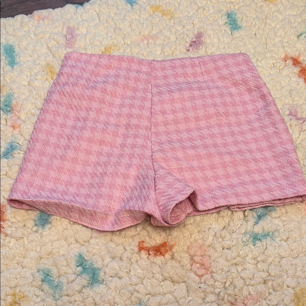 SOLD Zara Barbie Pink Houndstooth Cropped Blazer and Skort Set - Picture 12 of 16